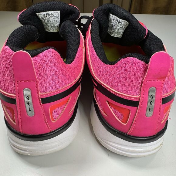 Asics Gel Shoes Sneakers Neon Pink Mesh S378N Size 8.5 Women’s Running Training - Picture 5 of 8